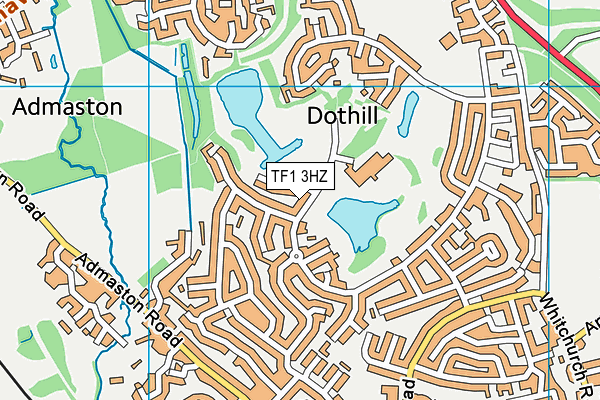 TF1 3HZ map - OS VectorMap District (Ordnance Survey) TF1 3HZ map - OS VectorMap District (Ordnance Survey)