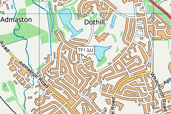 TF1 3JJ map - OS VectorMap District (Ordnance Survey) TF1 3JJ map - OS VectorMap District (Ordnance Survey)