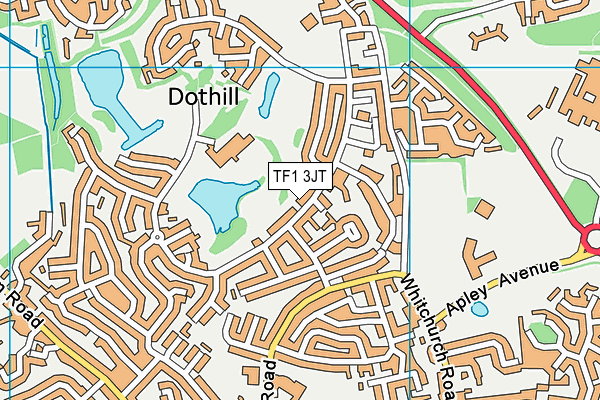 TF1 3JT map - OS VectorMap District (Ordnance Survey)