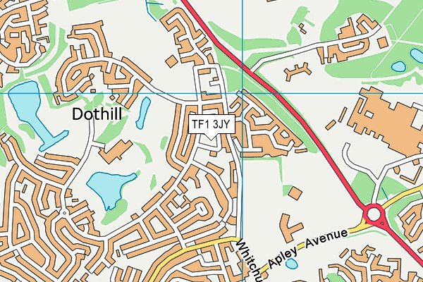 TF1 3JY map - OS VectorMap District (Ordnance Survey) TF1 3JY map - OS VectorMap District (Ordnance Survey)
