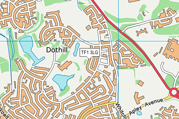 TF1 3LG map - OS VectorMap District (Ordnance Survey) TF1 3LG map - OS VectorMap District (Ordnance Survey)