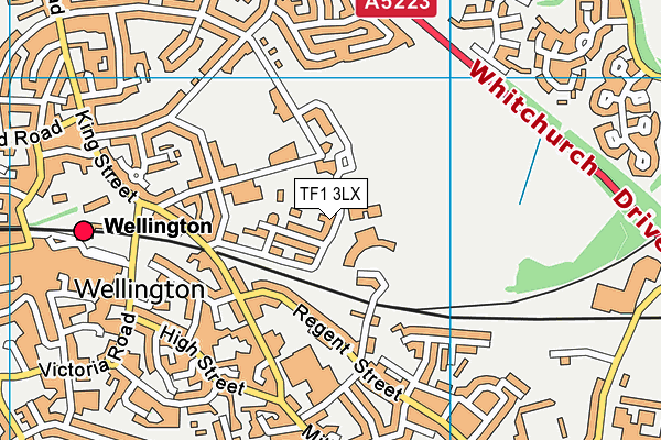 TF1 3LX map - OS VectorMap District (Ordnance Survey) TF1 3LX map - OS VectorMap District (Ordnance Survey)