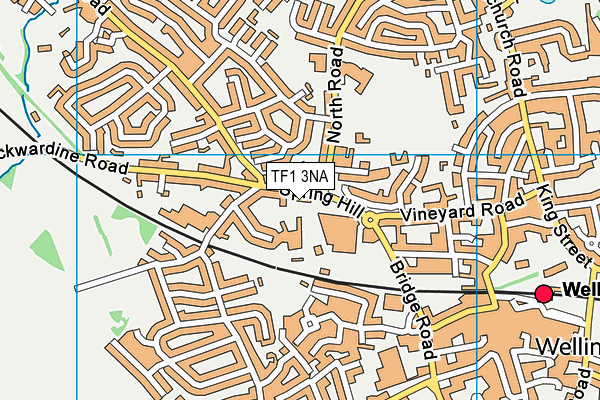 TF1 3NA map - OS VectorMap District (Ordnance Survey) TF1 3NA map - OS VectorMap District (Ordnance Survey)