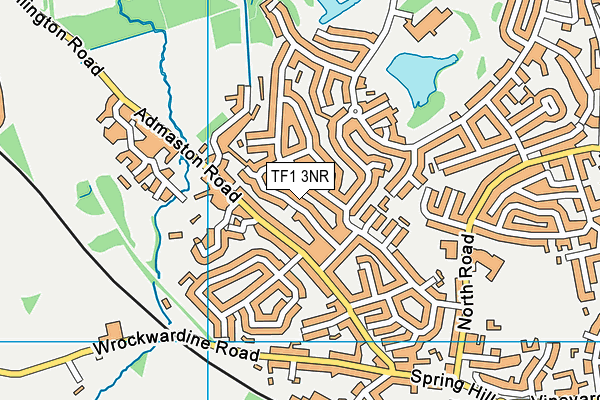 TF1 3NR map - OS VectorMap District (Ordnance Survey) TF1 3NR map - OS VectorMap District (Ordnance Survey)