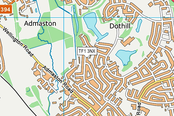 TF1 3NX map - OS VectorMap District (Ordnance Survey) TF1 3NX map - OS VectorMap District (Ordnance Survey)