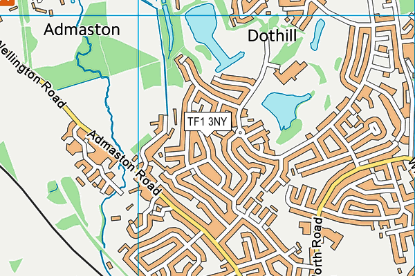 TF1 3NY map - OS VectorMap District (Ordnance Survey)