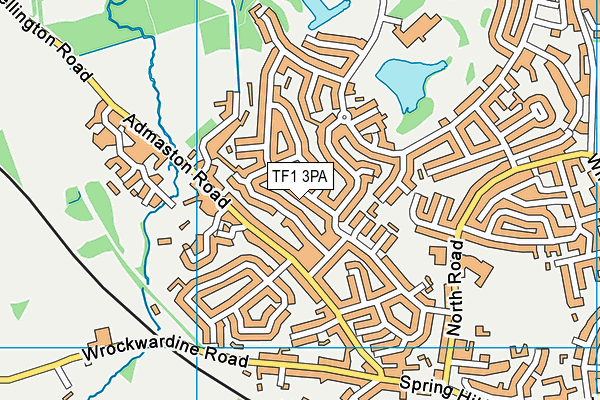 TF1 3PA map - OS VectorMap District (Ordnance Survey) TF1 3PA map - OS VectorMap District (Ordnance Survey)