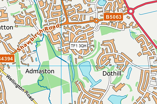 TF1 3QH map - OS VectorMap District (Ordnance Survey)