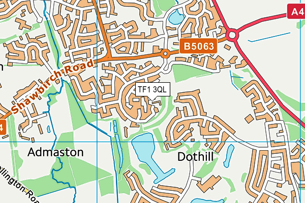 TF1 3QL map - OS VectorMap District (Ordnance Survey) TF1 3QL map - OS VectorMap District (Ordnance Survey)