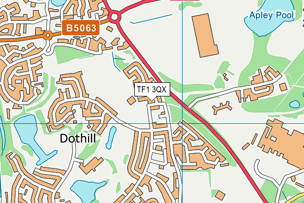 TF1 3QX map - OS VectorMap District (Ordnance Survey) TF1 3QX map - OS VectorMap District (Ordnance Survey)
