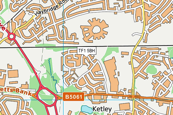 TF1 5BH map - OS VectorMap District (Ordnance Survey) TF1 5BH map - OS VectorMap District (Ordnance Survey)