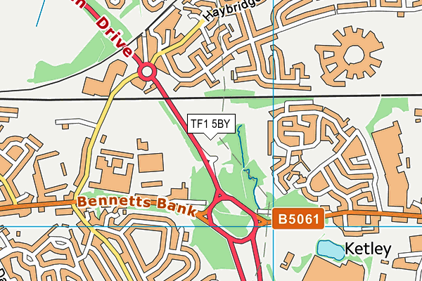TF1 5BY map - OS VectorMap District (Ordnance Survey) TF1 5BY map - OS VectorMap District (Ordnance Survey)