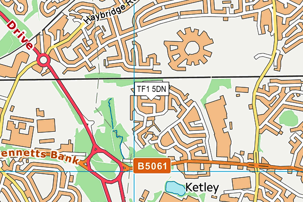 TF1 5DN map - OS VectorMap District (Ordnance Survey) TF1 5DN map - OS VectorMap District (Ordnance Survey)