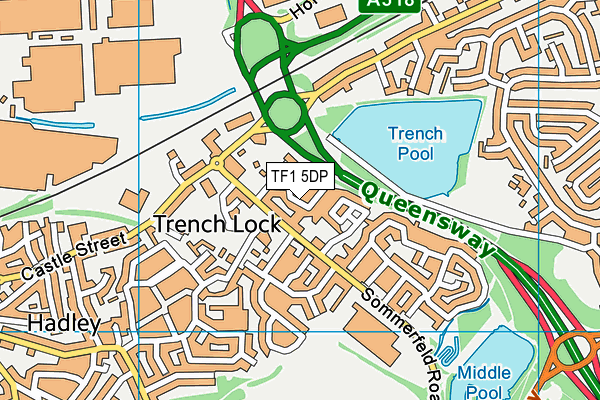TF1 5DP map - OS VectorMap District (Ordnance Survey) TF1 5DP map - OS VectorMap District (Ordnance Survey)