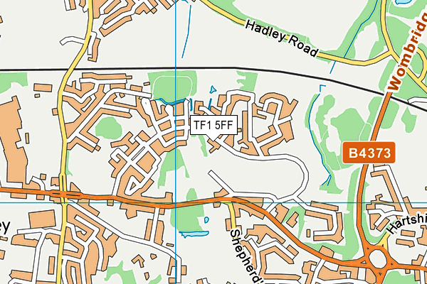 TF1 5FF map - OS VectorMap District (Ordnance Survey) TF1 5FF map - OS VectorMap District (Ordnance Survey)
