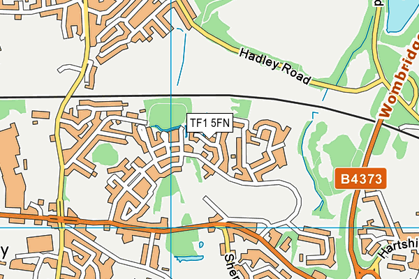TF1 5FN map - OS VectorMap District (Ordnance Survey)