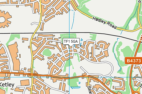 TF1 5GA map - OS VectorMap District (Ordnance Survey) TF1 5GA map - OS VectorMap District (Ordnance Survey)