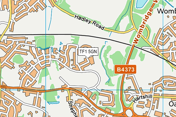 TF1 5GN map - OS VectorMap District (Ordnance Survey) TF1 5GN map - OS VectorMap District (Ordnance Survey)