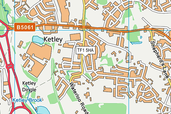TF1 5HA map - OS VectorMap District (Ordnance Survey) TF1 5HA map - OS VectorMap District (Ordnance Survey)