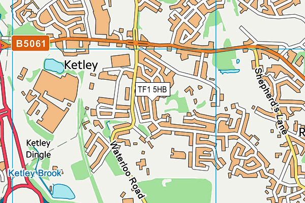 TF1 5HB map - OS VectorMap District (Ordnance Survey) TF1 5HB map - OS VectorMap District (Ordnance Survey)