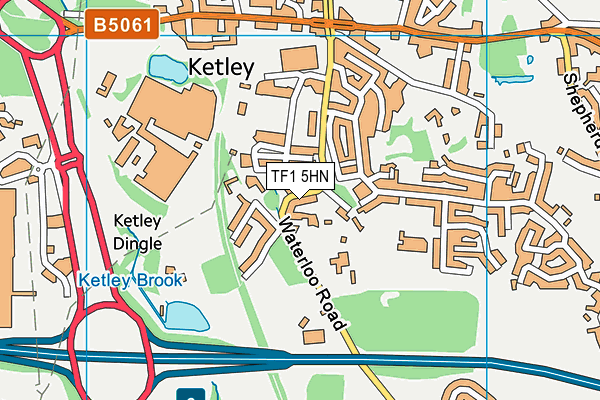 TF1 5HN map - OS VectorMap District (Ordnance Survey) TF1 5HN map - OS VectorMap District (Ordnance Survey)