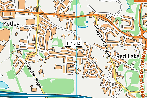 TF1 5HZ map - OS VectorMap District (Ordnance Survey) TF1 5HZ map - OS VectorMap District (Ordnance Survey)