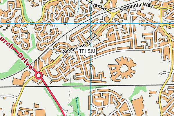 TF1 5JU map - OS VectorMap District (Ordnance Survey) TF1 5JU map - OS VectorMap District (Ordnance Survey)