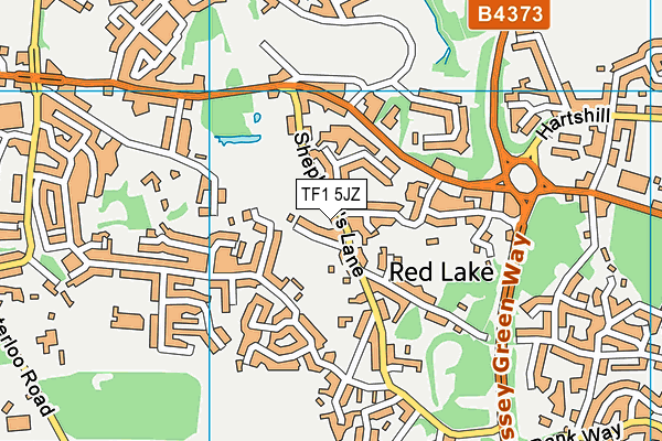 TF1 5JZ map - OS VectorMap District (Ordnance Survey)