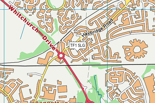 TF1 5LG map - OS VectorMap District (Ordnance Survey) TF1 5LG map - OS VectorMap District (Ordnance Survey)
