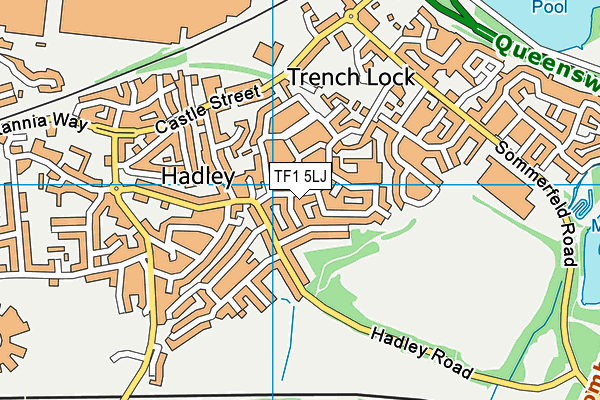 TF1 5LJ map - OS VectorMap District (Ordnance Survey)