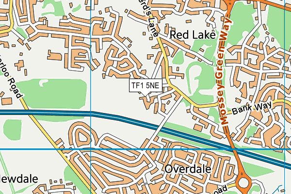 TF1 5NE map - OS VectorMap District (Ordnance Survey)
