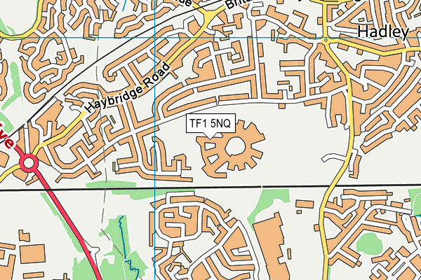 TF1 5NQ map - OS VectorMap District (Ordnance Survey) TF1 5NQ map - OS VectorMap District (Ordnance Survey)
