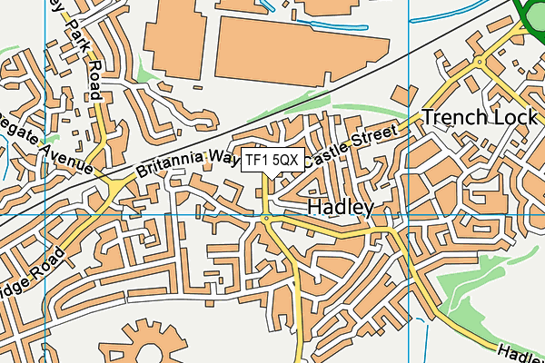 TF1 5QX map - OS VectorMap District (Ordnance Survey)