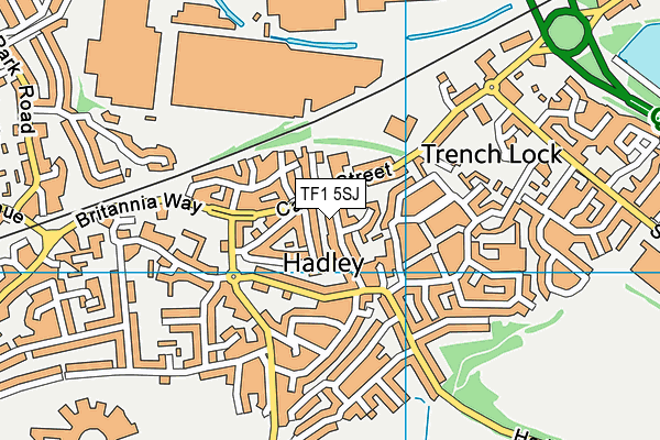 TF1 5SJ map - OS VectorMap District (Ordnance Survey) TF1 5SJ map - OS VectorMap District (Ordnance Survey)