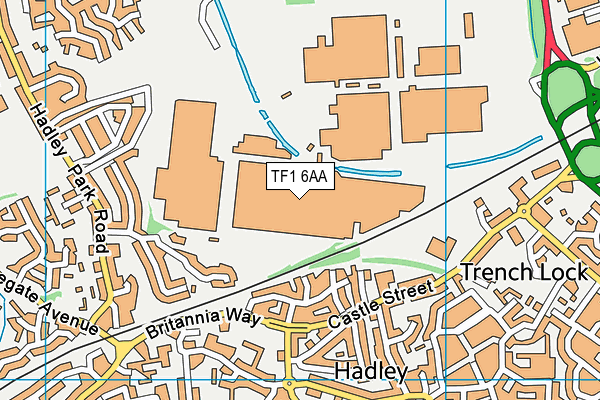 TF1 6AA map - OS VectorMap District (Ordnance Survey) TF1 6AA map - OS VectorMap District (Ordnance Survey)