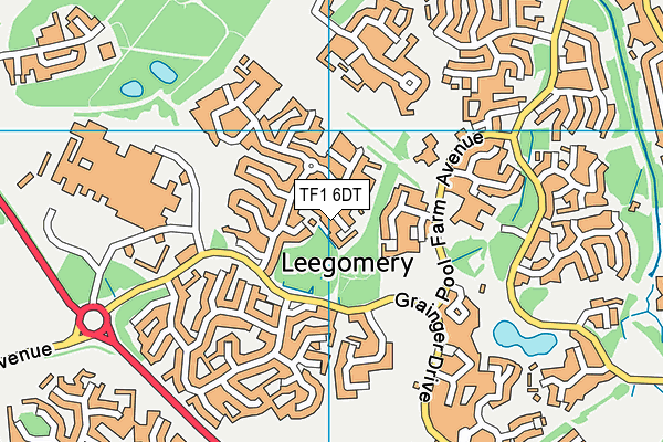 TF1 6DT map - OS VectorMap District (Ordnance Survey) TF1 6DT map - OS VectorMap District (Ordnance Survey)