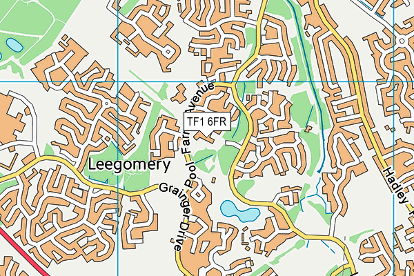 TF1 6FR map - OS VectorMap District (Ordnance Survey) TF1 6FR map - OS VectorMap District (Ordnance Survey)