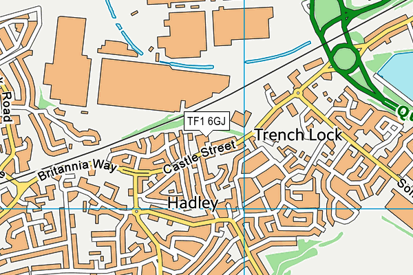 TF1 6GJ map - OS VectorMap District (Ordnance Survey) TF1 6GJ map - OS VectorMap District (Ordnance Survey)