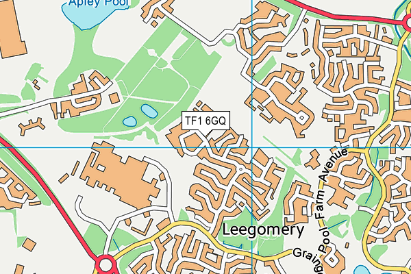 TF1 6GQ map - OS VectorMap District (Ordnance Survey) TF1 6GQ map - OS VectorMap District (Ordnance Survey)