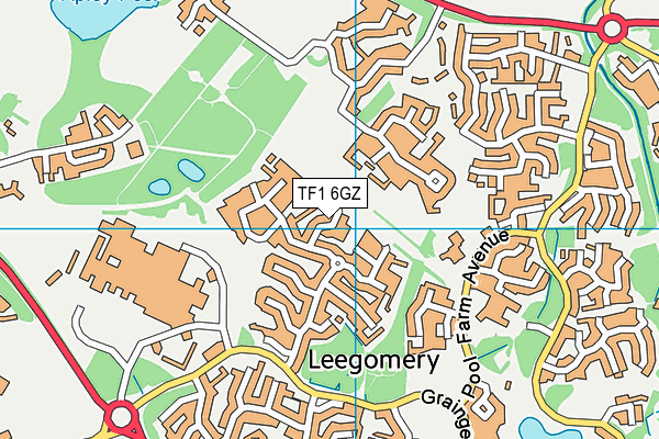TF1 6GZ map - OS VectorMap District (Ordnance Survey) TF1 6GZ map - OS VectorMap District (Ordnance Survey)