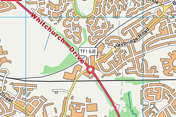 TF1 6JE map - OS VectorMap District (Ordnance Survey)