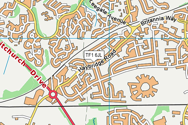 TF1 6JL map - OS VectorMap District (Ordnance Survey) TF1 6JL map - OS VectorMap District (Ordnance Survey)