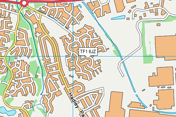 TF1 6JZ map - OS VectorMap District (Ordnance Survey) TF1 6JZ map - OS VectorMap District (Ordnance Survey)