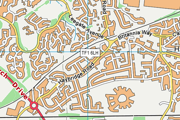TF1 6LH map - OS VectorMap District (Ordnance Survey) TF1 6LH map - OS VectorMap District (Ordnance Survey)