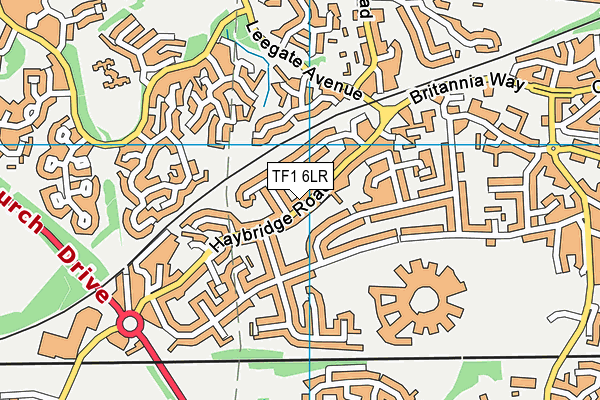 TF1 6LR map - OS VectorMap District (Ordnance Survey) TF1 6LR map - OS VectorMap District (Ordnance Survey)