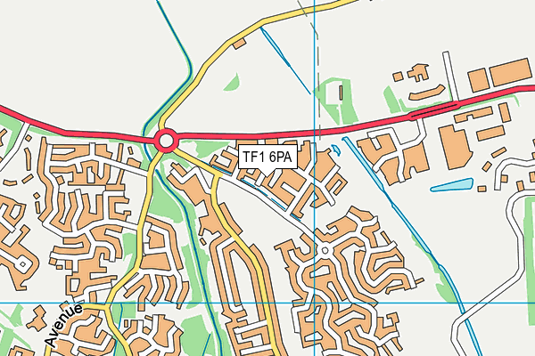 TF1 6PA map - OS VectorMap District (Ordnance Survey) TF1 6PA map - OS VectorMap District (Ordnance Survey)