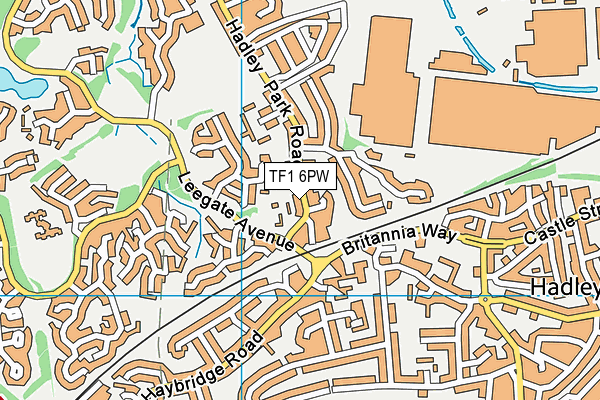 TF1 6PW map - OS VectorMap District (Ordnance Survey) TF1 6PW map - OS VectorMap District (Ordnance Survey)