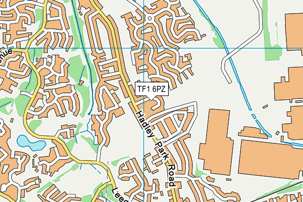 TF1 6PZ map - OS VectorMap District (Ordnance Survey) TF1 6PZ map - OS VectorMap District (Ordnance Survey)