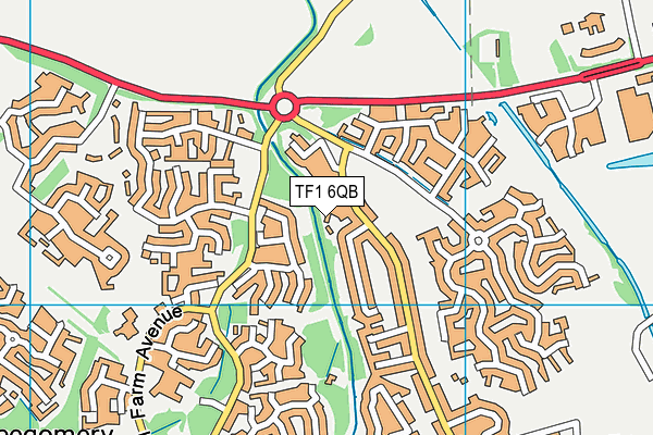 TF1 6QB map - OS VectorMap District (Ordnance Survey) TF1 6QB map - OS VectorMap District (Ordnance Survey)