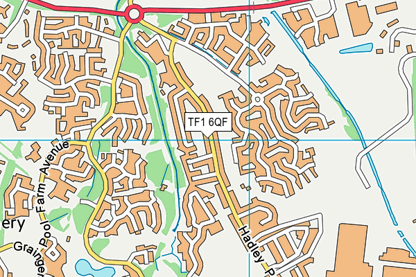 TF1 6QF map - OS VectorMap District (Ordnance Survey) TF1 6QF map - OS VectorMap District (Ordnance Survey)